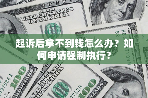 济南起诉后拿不到钱怎么办？如何申请强制执行？