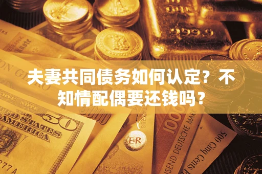 济南夫妻共同债务如何认定？不知情配偶要还钱吗？