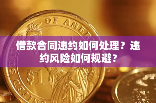 济南借款合同违约如何处理？违约风险如何规避？