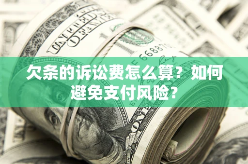 济南欠条的诉讼费怎么算？如何避免支付风险？